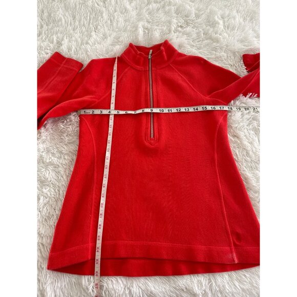 TOMMY BAHAMA Womens Tango Red Aruba Half Zip Pullover Sweatshirt Size S/P - Picture 7 of 8